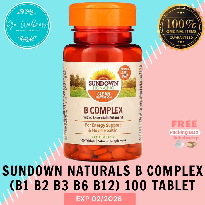 Gambar Sundown Naturals Vitamin B Complex B-Complex 100 Tablet dari Go Wellness undefined Tokopedia