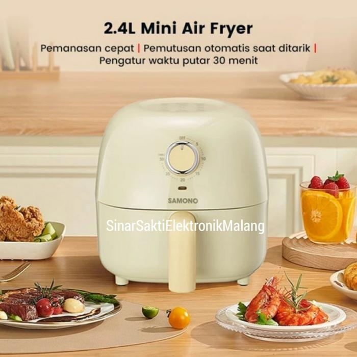 Jual Air Fryer Samono Mini Murah 2.4 Liter Low Watt Garansi Malang