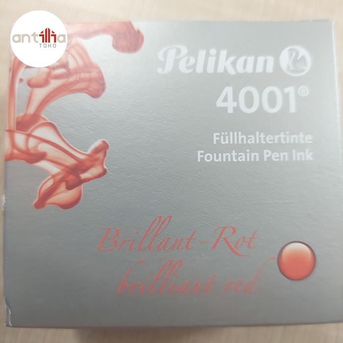 Gambar Pelikan 4001 fountain pen ink / tinta Violet 62.5 ml - Brilliant Red dari Toko Antillia undefined Tokopedia