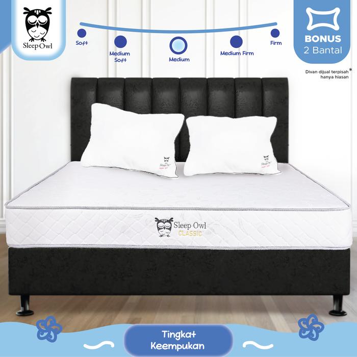 Gambar SLEEP OWL SPRINGBED  Spring Bed Matras Classic 160 x 200 Full Set - Full Set HB1, 160 - White dari Sleep Owl Springbed undefined Tokopedia