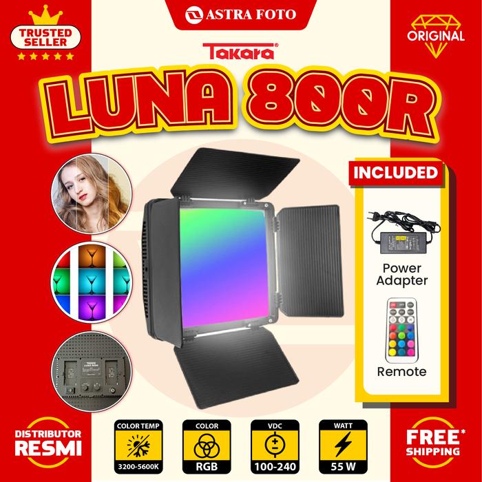 Gambar Takara Luna 800R RGB + Bi Colour LED Video Lighting Lampu Studio - LED Only dari Astra Foto Kota Administrasi Jakarta Pusat Tokopedia