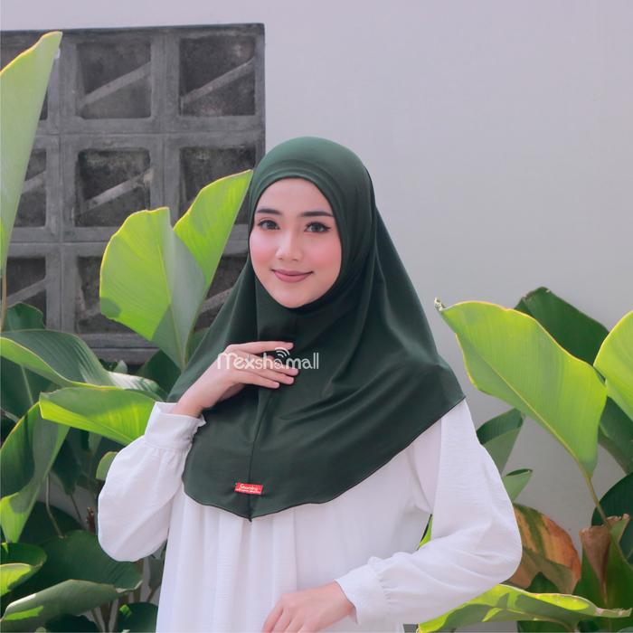 Gambar Jilbab Instan Sport Bergo Non Pad - Hijab Olahraga Bergo Zaida Jersey - ARMY dari mexshamall undefined Tokopedia