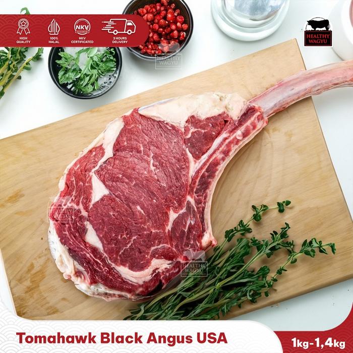 Jual Tomahawk Beef Steak Blackangus 1.2kg - Kota Bandung - Healthywagyu ...