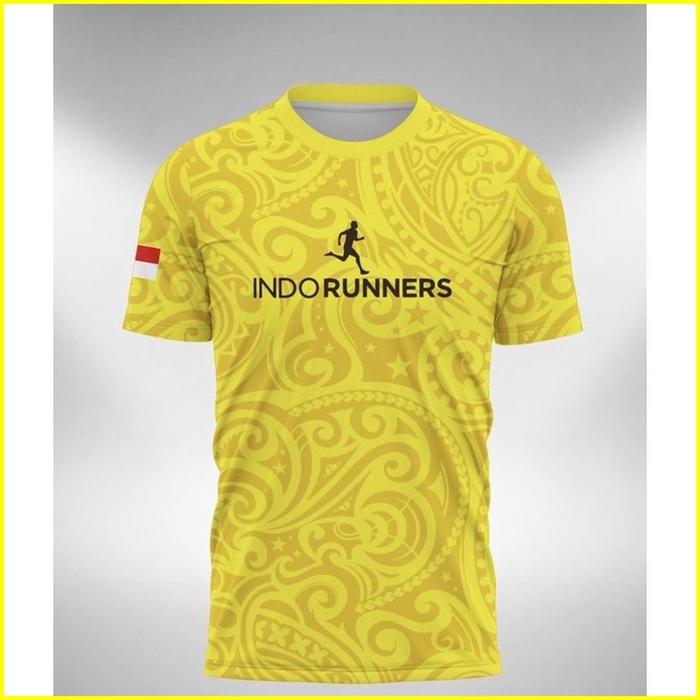 Gambar Jersey Lari Running Indorunners free nickname - kuning, ukuran xxl dari sembilanbilqiseber undefined Tokopedia