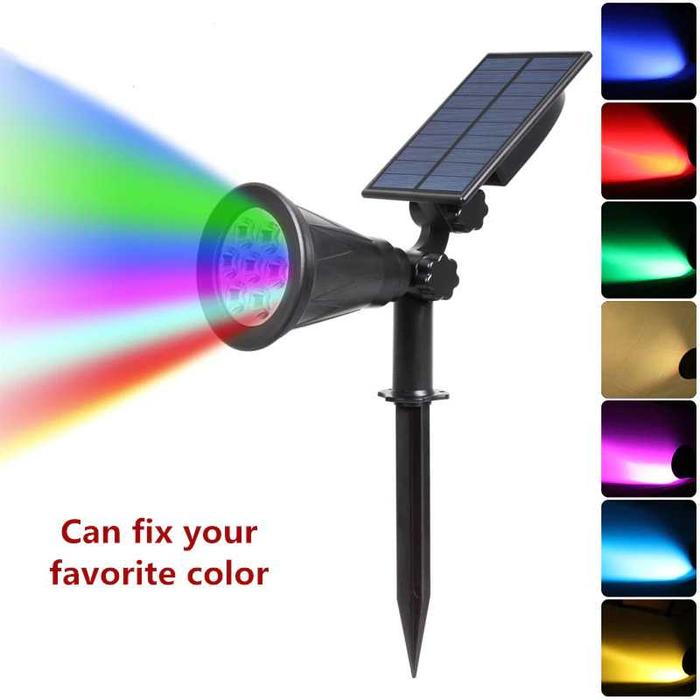Gambar LAMPU TANCAP TAMAN TENAGA SURYA SOLAR PANEL GARDEN LIGHT OUTDOOR RGB - rgb dari Tokosaudah_ undefined Tokopedia