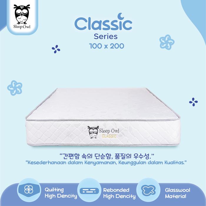 Gambar SLEEP OWL SPRINGBED  Spring Bed Matras Classic 100 x 200 - White, 100 dari Sleep Owl Springbed undefined Tokopedia