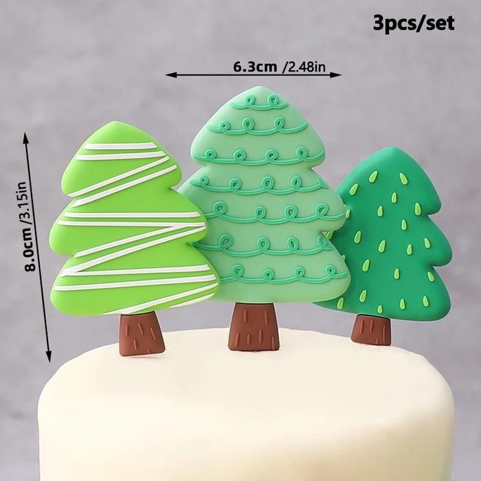 Gambar Topper Cake New Forest Animal Chibi / Dekorasi Kue Hewan Hutan - 3Pcs/Set Trees dari Vania Es Store undefined Tokopedia
