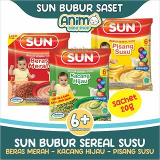 Gambar SUN BUBUR SEREAL 6+ KACANG HIJAU BERAS MERAH PISANG MAKANAN BAYI MPASI - PISANG dari animobabyshop undefined Tokopedia
