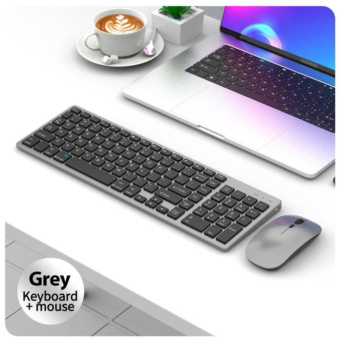 Gambar GOOJODOQ Office-use Bluetooth Wireless Keyboard w/ Numpad for PC iPad - Keyboard+Mouse dari Goojodoq Professionals undefined Tokopedia