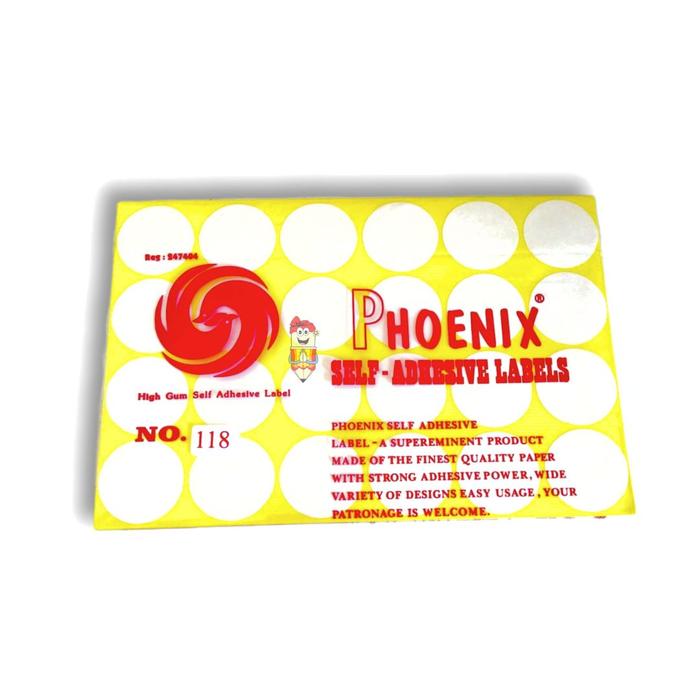 Gambar Label Harga / Label Sticker Stiker Phoenix Bulat QQ No.108 109 110 111 - 118 dari Bali Stationery undefined Tokopedia