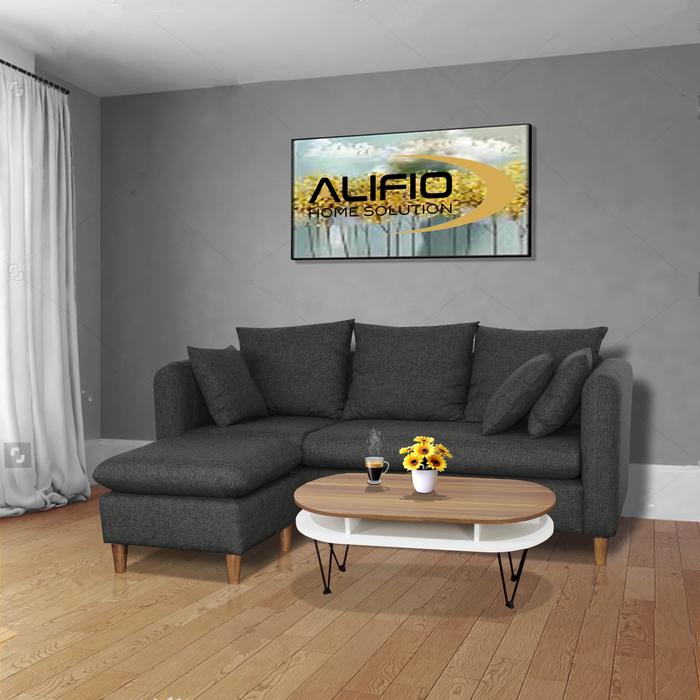 Gambar Sofa minimalis/Tipe Emerald/fabrick linen/Kualitas premium - VN Graphite, Sofa dari Alifio.id undefined Tokopedia