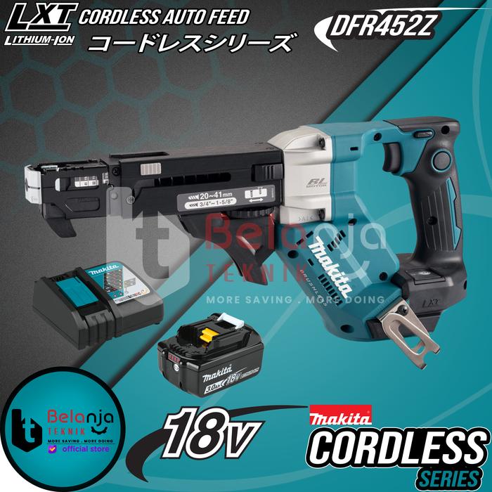Jual Makita Cordless Auto Feed DFR452Z Mesin Skrup Chain Nail Gun