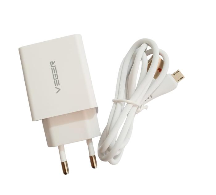 Gambar VEGER R1 Pro Adaptor Charger Type C 2.4A Charger Micro USB -SATUAN- - R1 Pro Micro dari utama77shop undefined Tokopedia