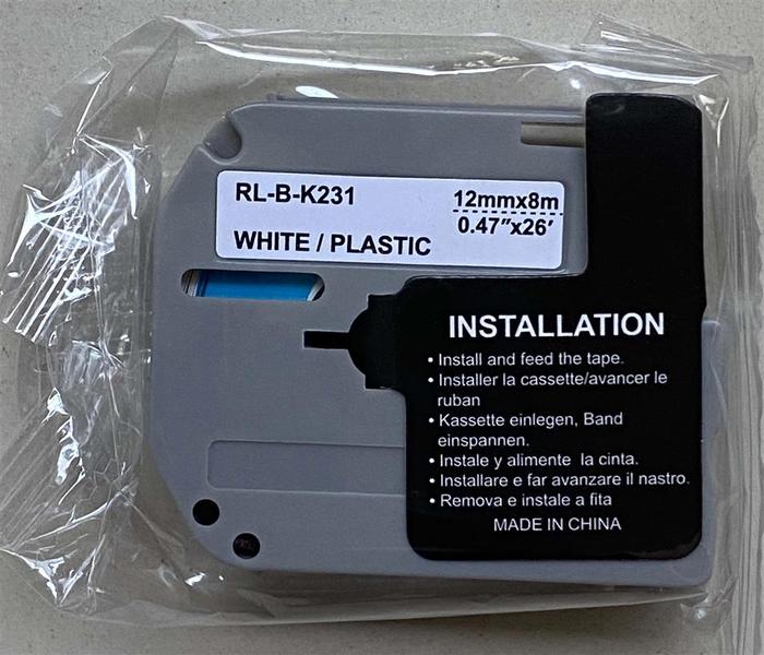 Gambar Label Tape Brother MK Compatible P-Touch Printer Pita PT-80 PT-90 M95 - Black on White, 12mm dari Shangmura undefined Tokopedia