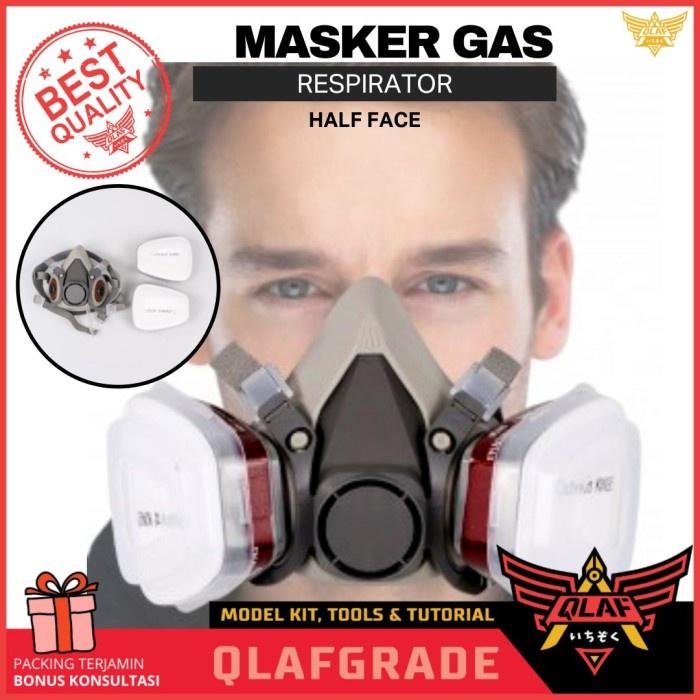 Gambar MASKER GAS RESPIRATOR SET Cartride filter face mask spray painting - COMPLETE SET dari Wahkhilaf undefined Tokopedia