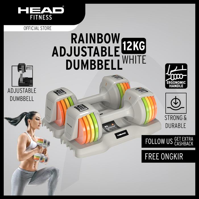 Gambar Head Adjustable Dumbbell 5in1 - 12 Kg dari Bodimax Indonesia undefined Tokopedia