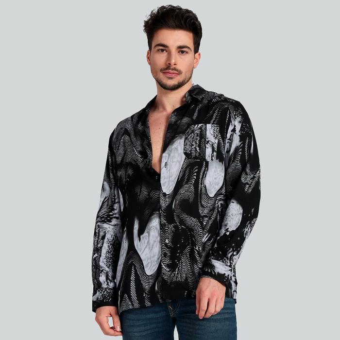 Gambar Kemeja Pria - Kemeja Pria Lengan Panjang - Kemeja Retro Vintage 025 - 1, XL dari FashionMurahINDO undefined Tokopedia