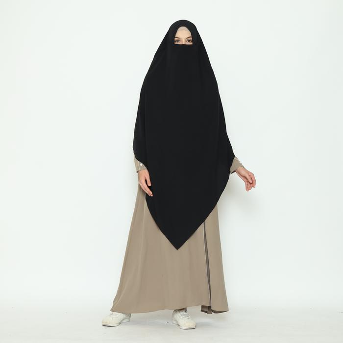 Gambar Allev Mimosa Simplicity French Khimar ( Khimar saja ) - Black dari Allev.Store undefined Tokopedia