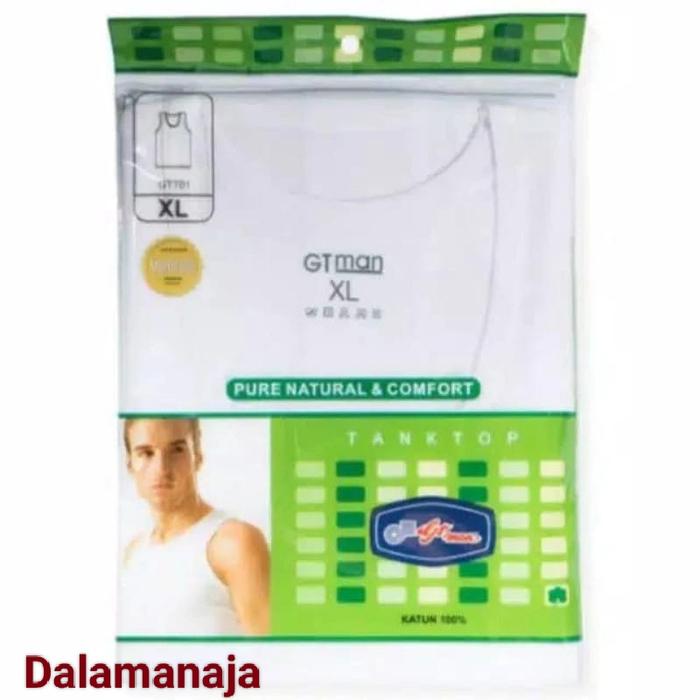 Gambar GTMAN Tanktop Kaos dalam GTT01 KATUN POLOS Original Pria Singlet Dewasa Putih - Putih, M dari Dalamanku undefined Tokopedia