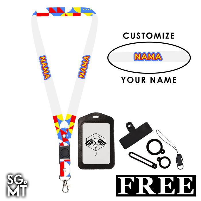 Gambar [BISA SATUAN] Custom Nama Lanyard id card printing 2 sisi  Desain 3 - DESAIN 3-A dari sigmat13 undefined Tokopedia