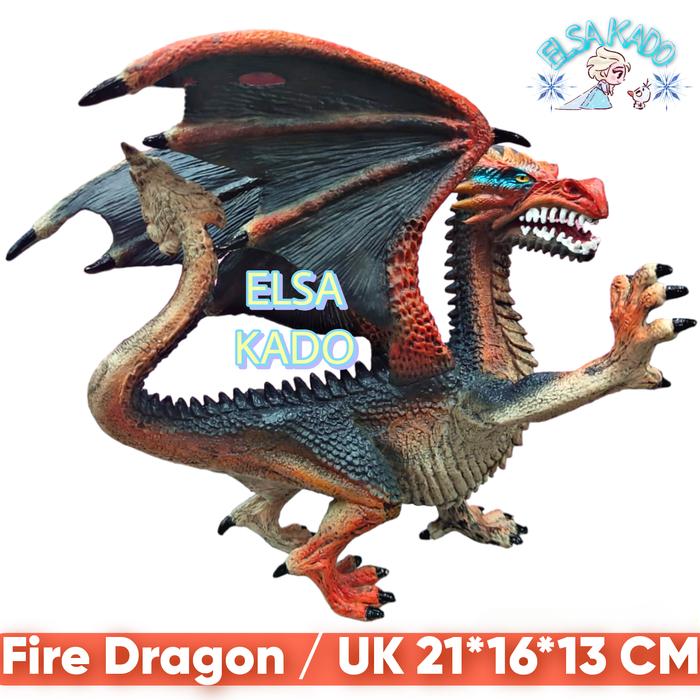 Gambar Figure Dragon Mainan Binatang Naga Mitologi Hewan Mitos Legendaris - Fire Dragon dari ELSA KADO STORE undefined Tokopedia
