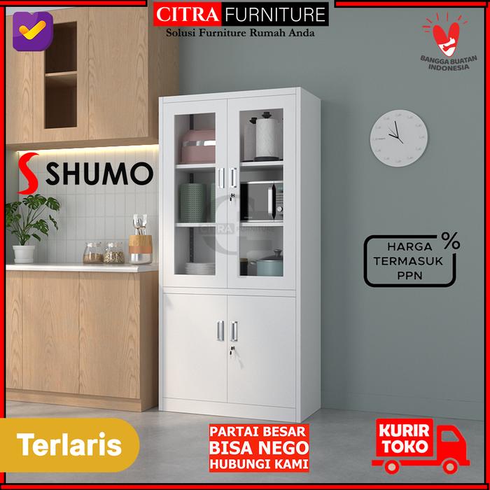 Gambar SHUMO Lemari Dapur Besi Serba guna | Rak Piring Minimalis Nagoya - WHITE SERIES, DIRAKIT dari Citra furniture undefined Tokopedia