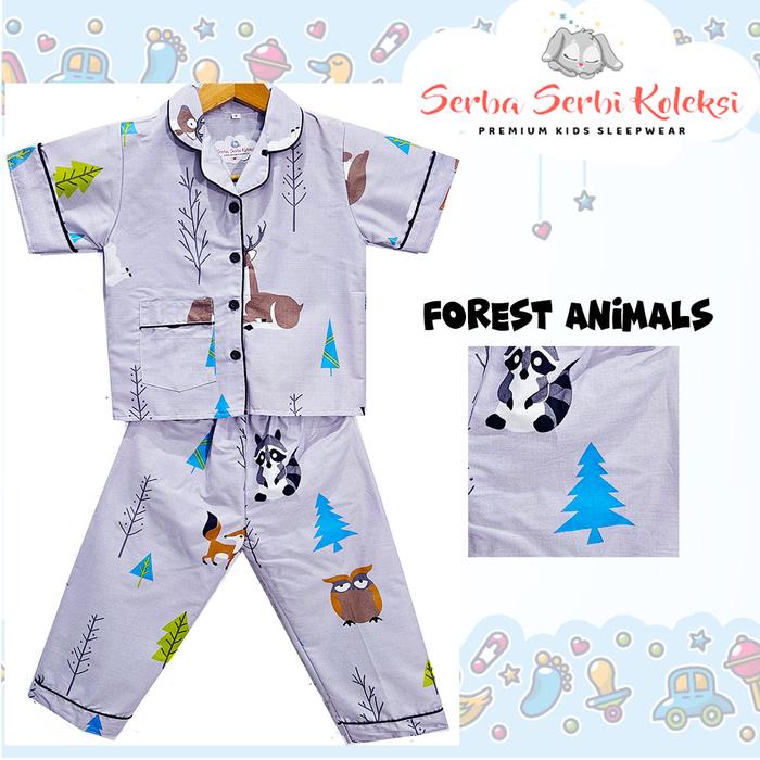 Gambar 100% KATUN PREMIUM PIYAMA ANAK /BAJU TIDUR ANAK - SA 3 - Abu-abu, S dari SerbaSerbiKoleksi_NEW undefined Tokopedia