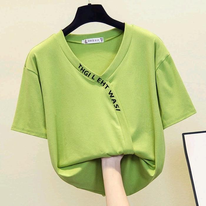 Gambar Baju Atasan Serut Samping Vneck Top Korean  Fashion Import Blus Wanita - Hijau dari ladyluxe undefined Tokopedia