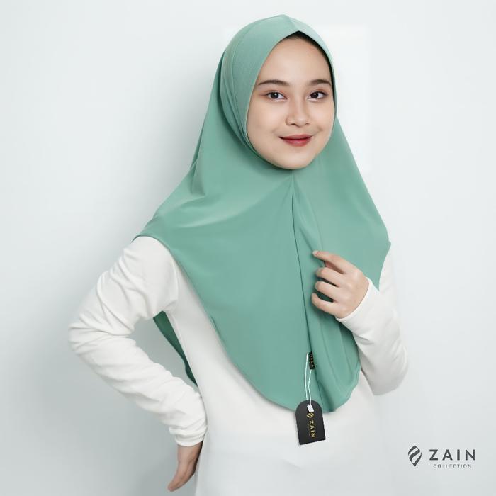 Gambar Bergo Oval M Kerudung  Simple Hijab Daily Bahan Jersey Korea premium - Toska dari ZAIN COLLECTION_NEW undefined Tokopedia