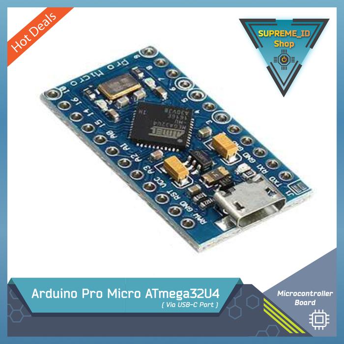 Gambar Arduino Pro Micro ATmega32U4 5V via Micro USB Type-C Microcontroller - 5V via MicroUSB dari Supreme ID undefined Tokopedia