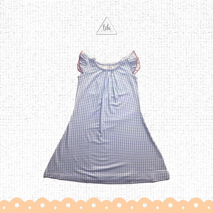 Gambar Dress Anak TENCEL Dress Gingham - BLUE, 1-2year dari Tibikidswear undefined Tokopedia