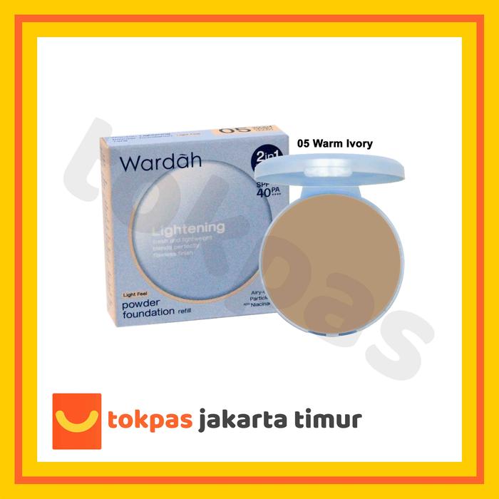 Gambar Wardah Lightening Powder Foundation Light Feel Refil Two Way Cake 12gr - 05 Warm Ivory dari Tokpas Jakarta Timur undefined Tokopedia