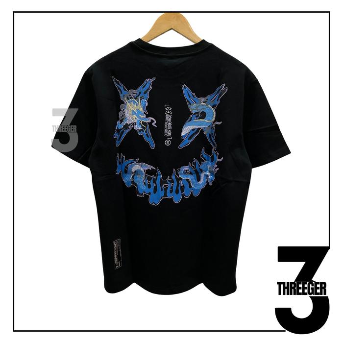 Jual RIC Ricky Is Clown Blue Dragon Smiley Tee Black Original  