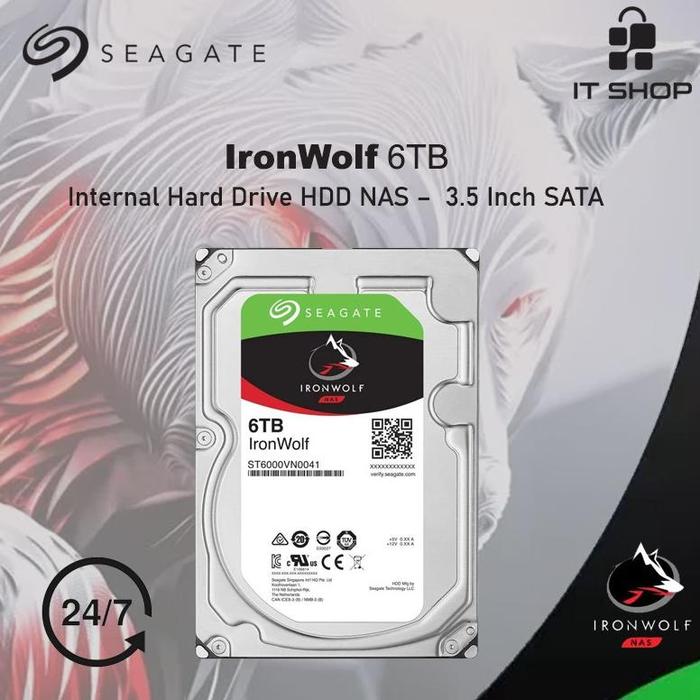 引取限定】HDD 6TB Iron Wolf SEAGATE【北海道札幌市】