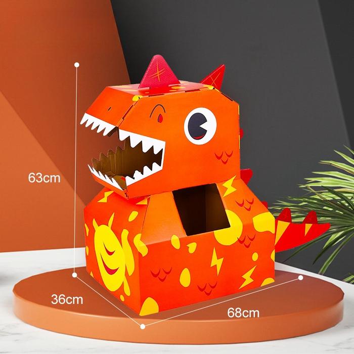 Gambar DIY Cardboard Costumes Animal Cosplay Mainan Kardus Outdoor Pantai - Orange dari Gula Jawa0601 undefined Tokopedia