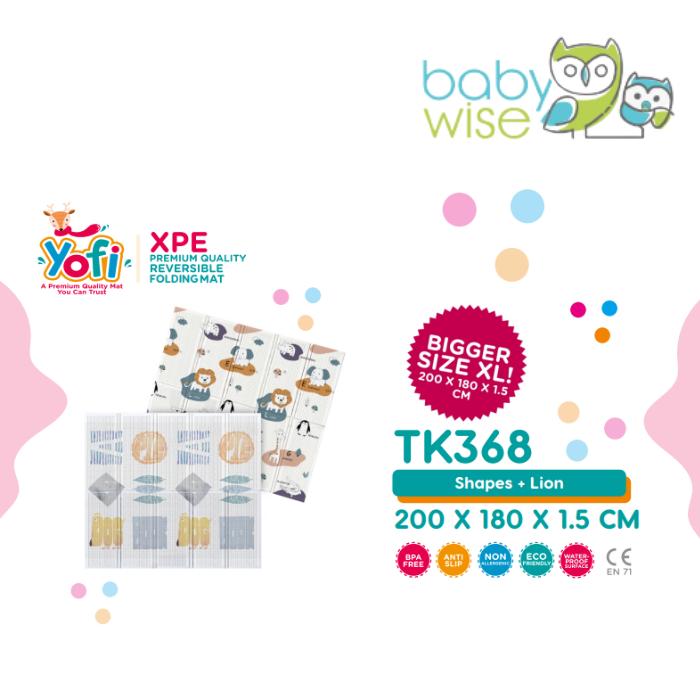 Gambar Yofi Folding Mat Playmat XL - Matras Bayi Karpet Lipat Anak - Shapes + Lion dari Baby Wise BSD undefined Tokopedia