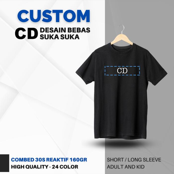 Gambar Kaos Sablon Custom Satuan Pria Wanita Unisex Dewasa Combed Reaktif 30s - A4+A3, L dari IBEX PRINTING undefined Tokopedia
