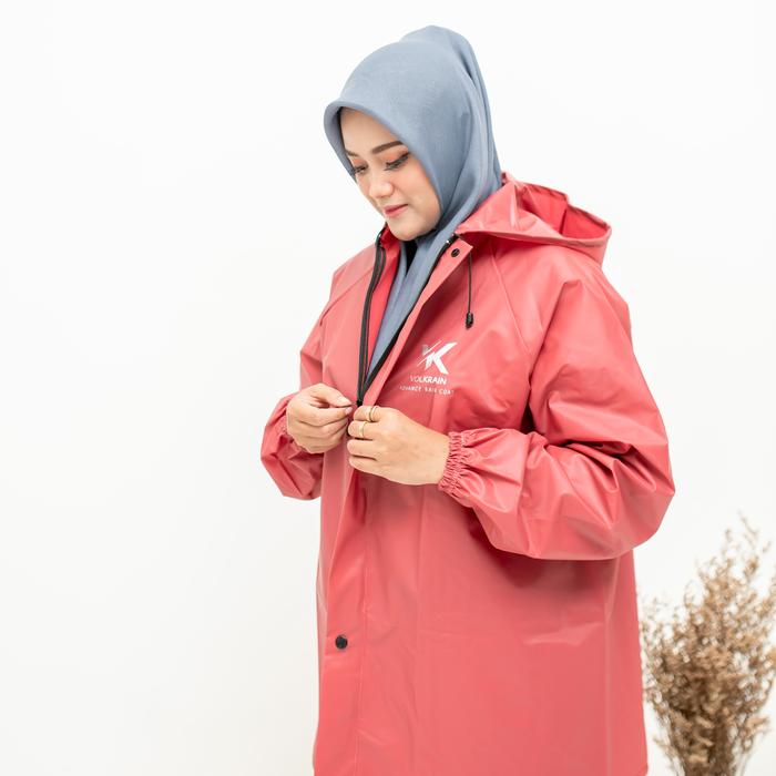 Gambar [GRATIS TAS] jas ujan kualitas terbaik by volkrain bahan tebal elastis - Merah, L dari Raincoat Volkrain Official undefined Tokopedia