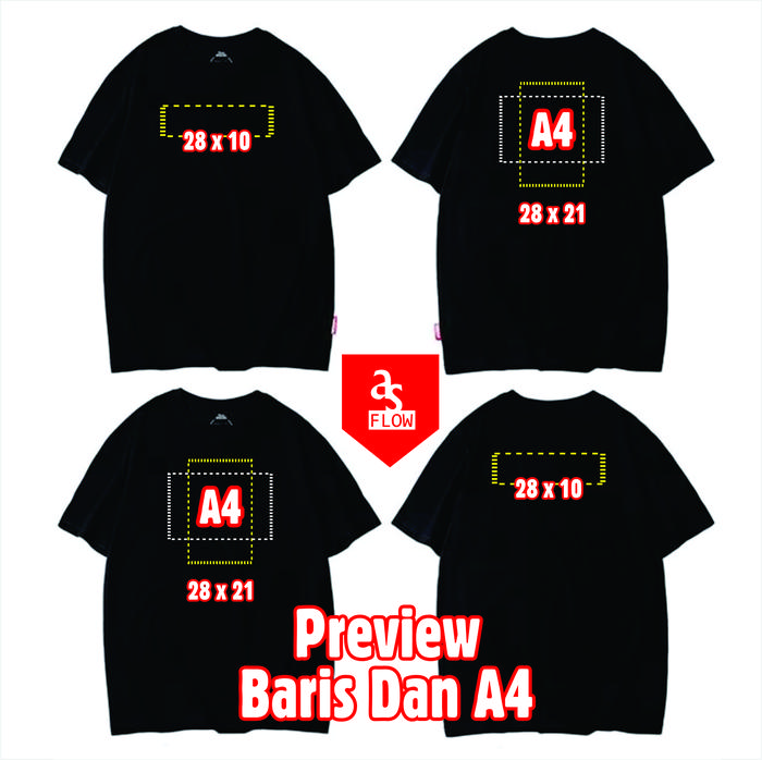 Gambar KAOS / BAJU SABLON CUSTOM KATA KATA SABLON DEPAN BELAKANG BESAR - Baris dan A4, L dari Asflow Store - Kaos Custom undefined Tokopedia