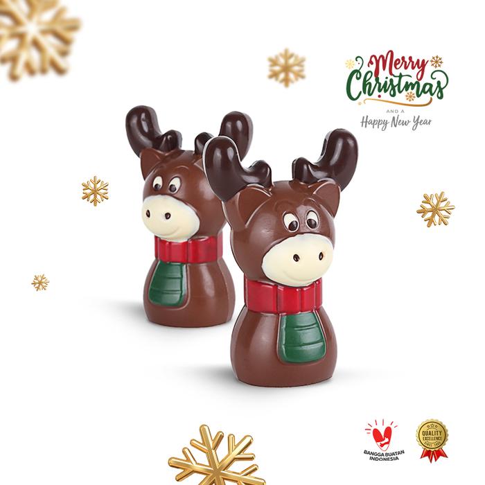 Gambar Chocolate Monggo | Christmas Biscuit Coklat 12 pcs 200g | Cokelat Cemilan - Deer 120 gr  dari Chocolate Monggo Indonesia undefined Tokopedia