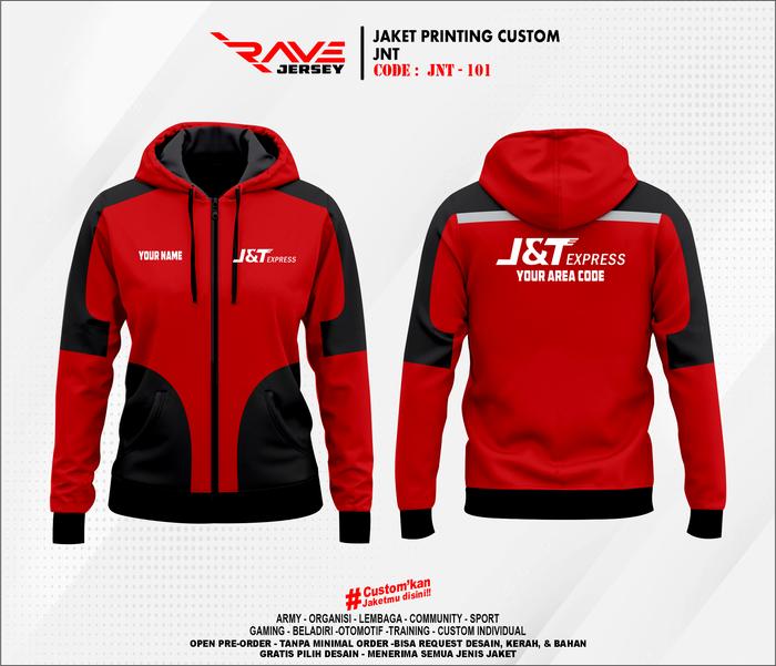 Gambar JAKET KURIR JNT PRINTING CUSTOM SUBLIM LOGO PRIA DEWASA - JNT-101, S dari RAVE JERSEY STORE undefined Tokopedia