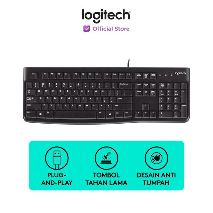 Gambar Keyboard Logitech K120 USB Wired Office Resmi - K120 Only dari YOUNGS COMPUTER undefined Tokopedia