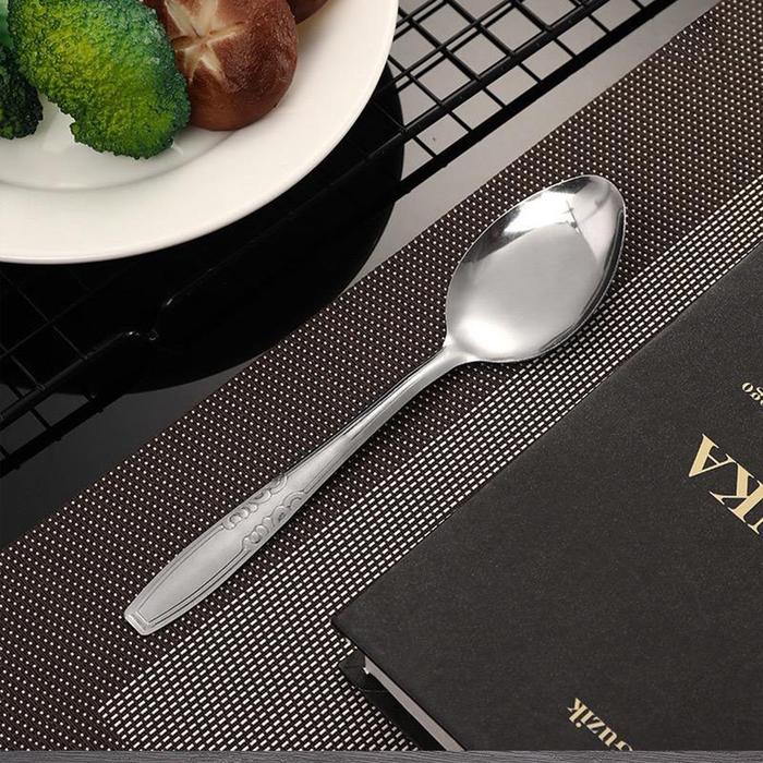 Gambar SENDOK DAN GARPU MAKAN STAINLESS ISI 12 - Sendok 303 dari Grande Alat Dapur undefined Tokopedia