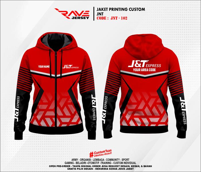 Gambar JAKET KURIR JNT PRINTING CUSTOM SUBLIM LOGO PRIA DEWASA - JNT-102, XXL dari RAVE JERSEY STORE undefined Tokopedia
