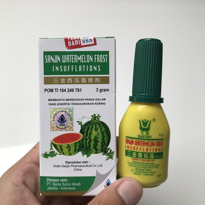 Gambar sanjin watermelon frost insufflation obat sariawan sakit tenggorokan dari DXL STORE ID undefined Tokopedia