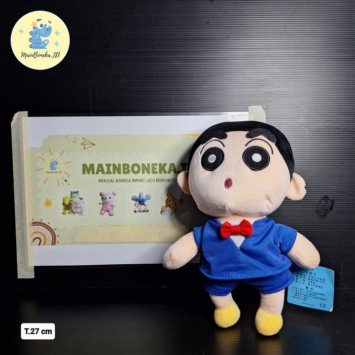 Gambar Boneka Sincan Shin Chan Shinchan Biru Dasi Merah New Tag Cantik Lucu A dari Mainboneka.id undefined Tokopedia