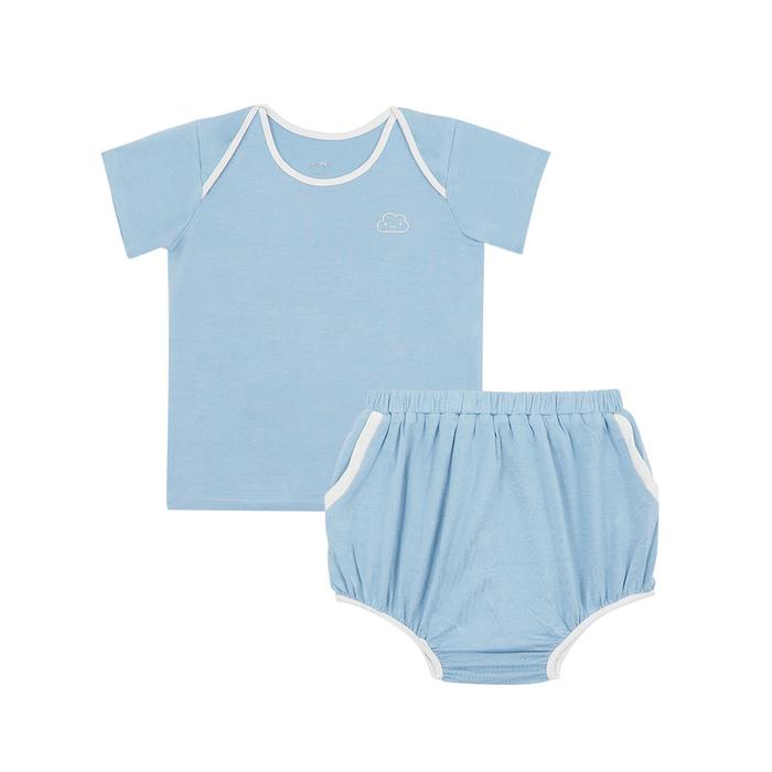 Gambar Awan Kids Day Bloomer Set - Baju Baby Bayi Lucu Santai Unisex Tencel - Blue, 12-18m dari Ninemonthslater.idn undefined Tokopedia