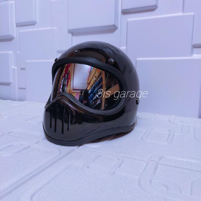 Gambar HELM CUSTOM CAKIL SIMPSON M30 RETRO FULL FACE VINTAGE CLASIC - CAKIL HITAM, HELM SAJA dari tris garage undefined Tokopedia