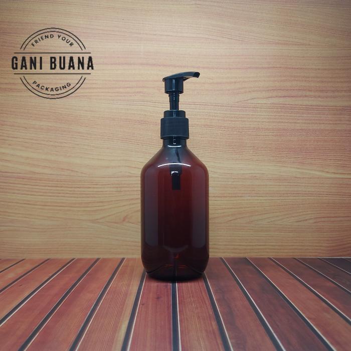 Gambar BOTOL PUMP 300ML MADA TUTUP PUMP HITAM/BOTOL PET 300ML MADA TUTUP PUMP - Botol amber dari Gani Buana Plas undefined Tokopedia