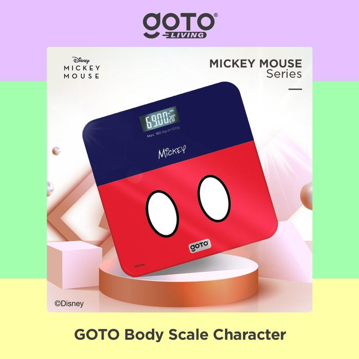 Gambar Timbangan Badan Mini Digital Desain Kartun 180 KG - MICKEY MOUSE dari Goto.Indonesia undefined Tokopedia